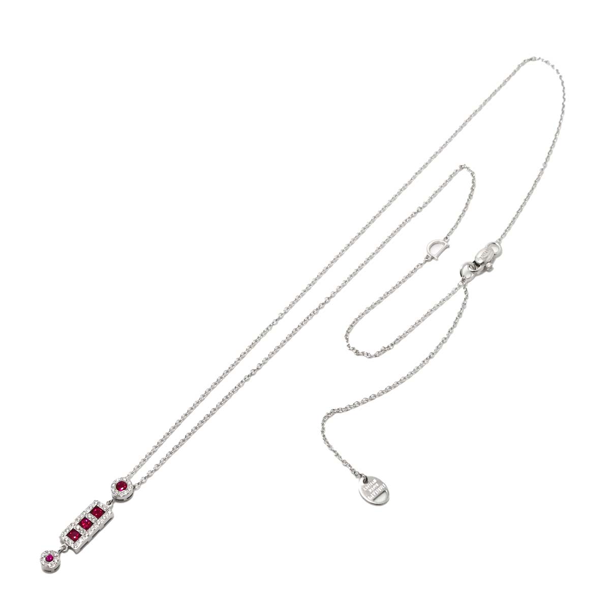 Belle Epoque Ruby Diamond Necklace 18K WG 750