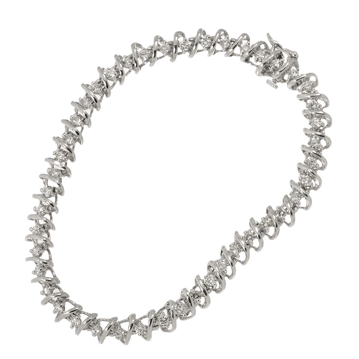 Diamond 2.00ct Bracelet 18K K18 WG White Gold 750