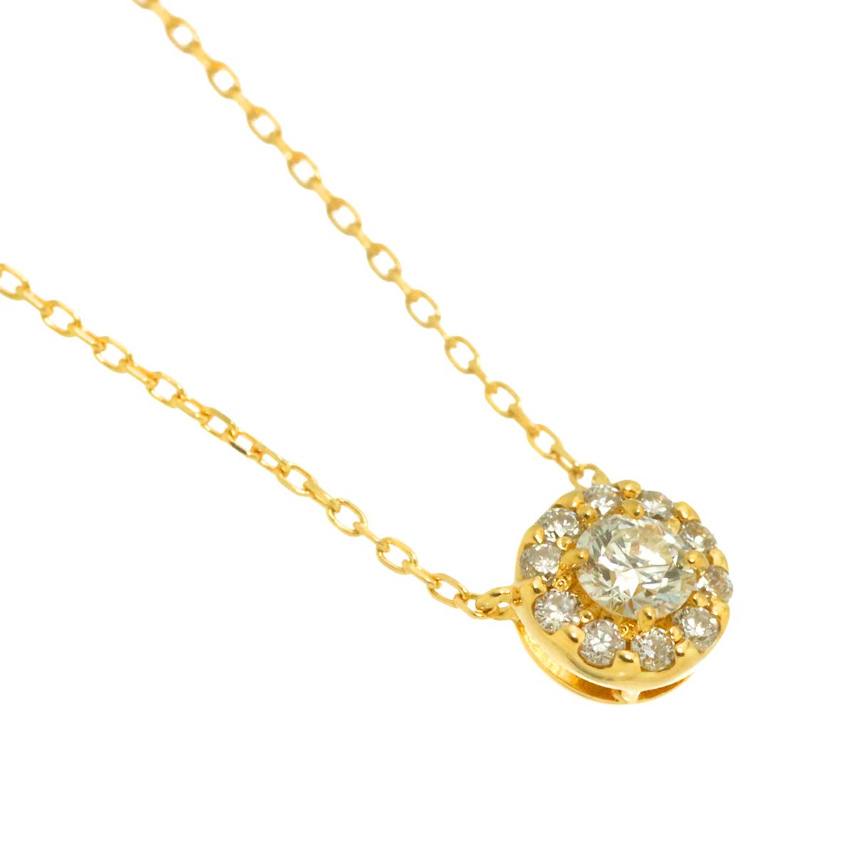 Diamond 0.12ct Necklace 18K Yellow Gold 750