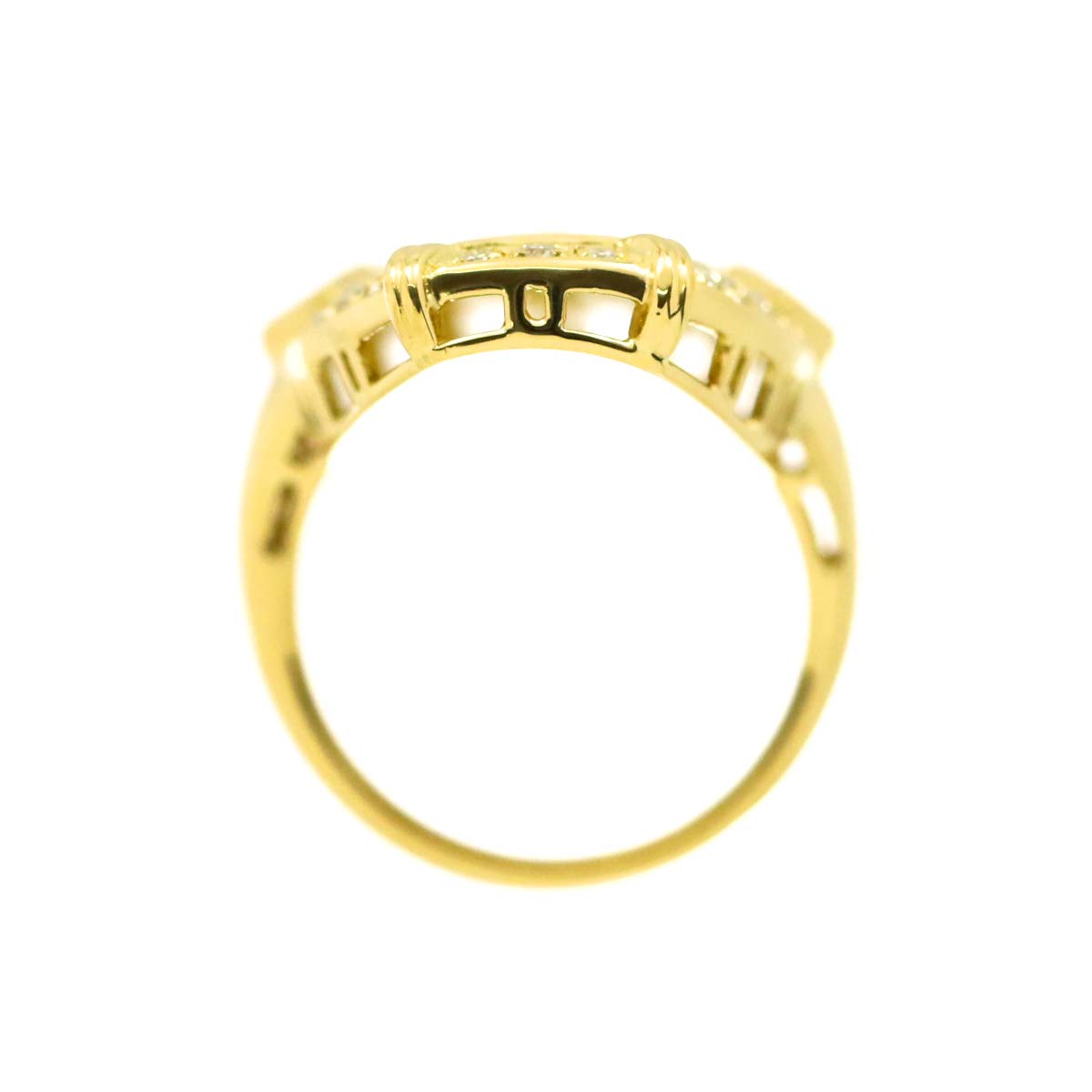 Diamond 3.32ct Ring 18K YG Yellow Gold 750 5.75-6(US)