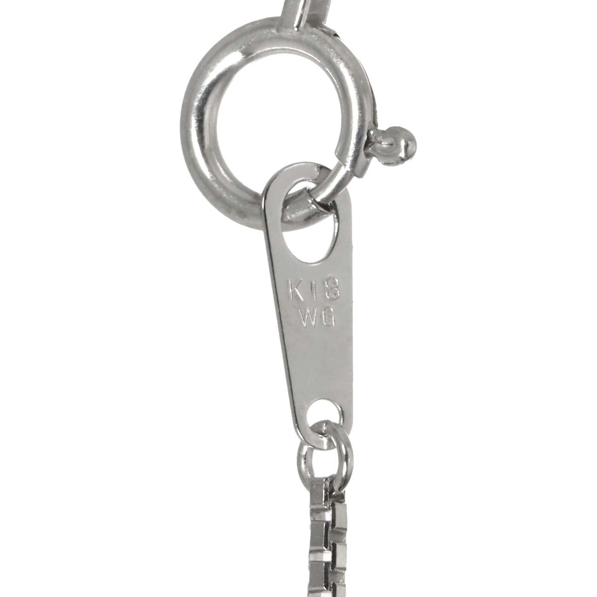 Diamond 2.08ct Necklace 18K K18 WG White Gold 750