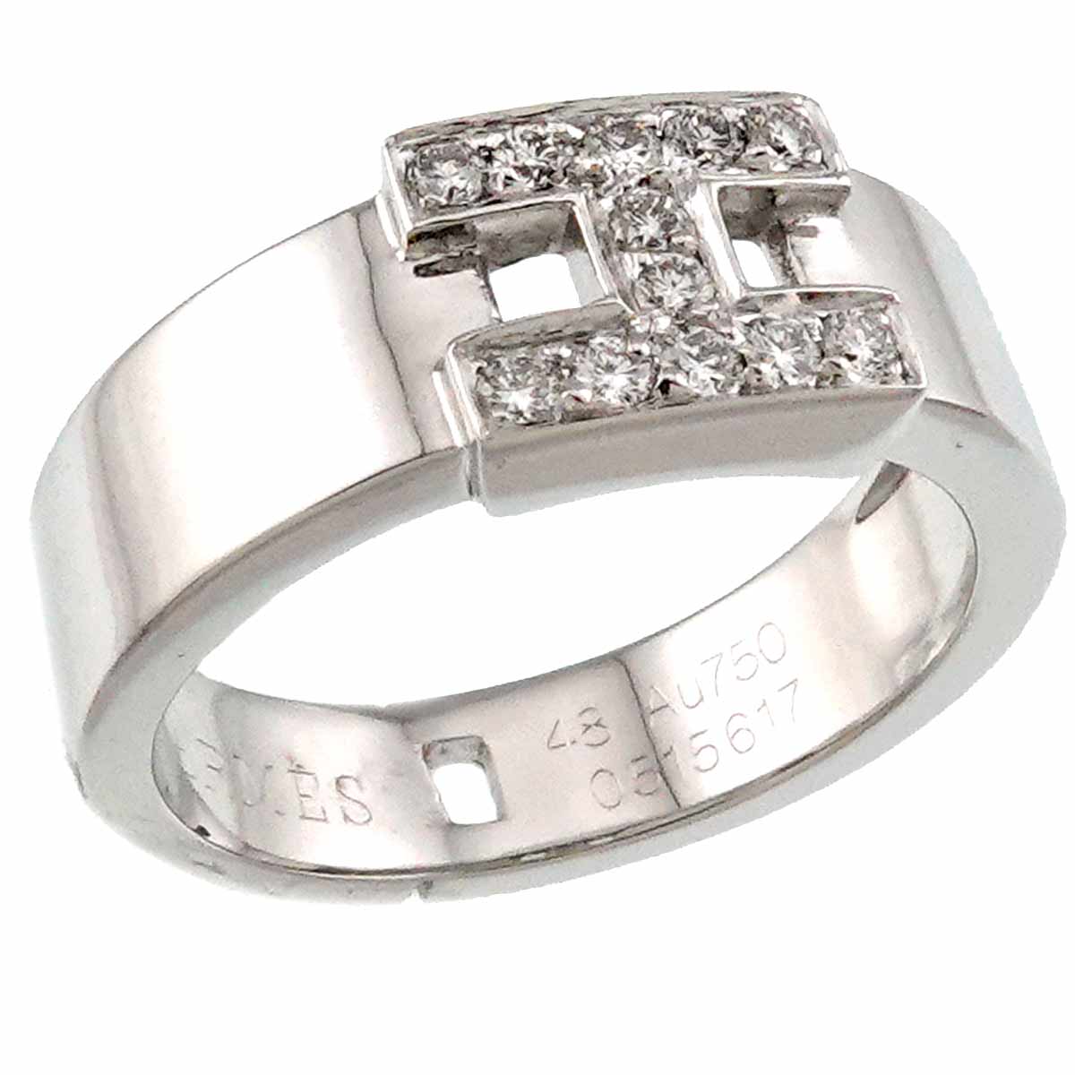 Hercules Diamond Ring 18K White Gold 750 Size48 4.5(US)