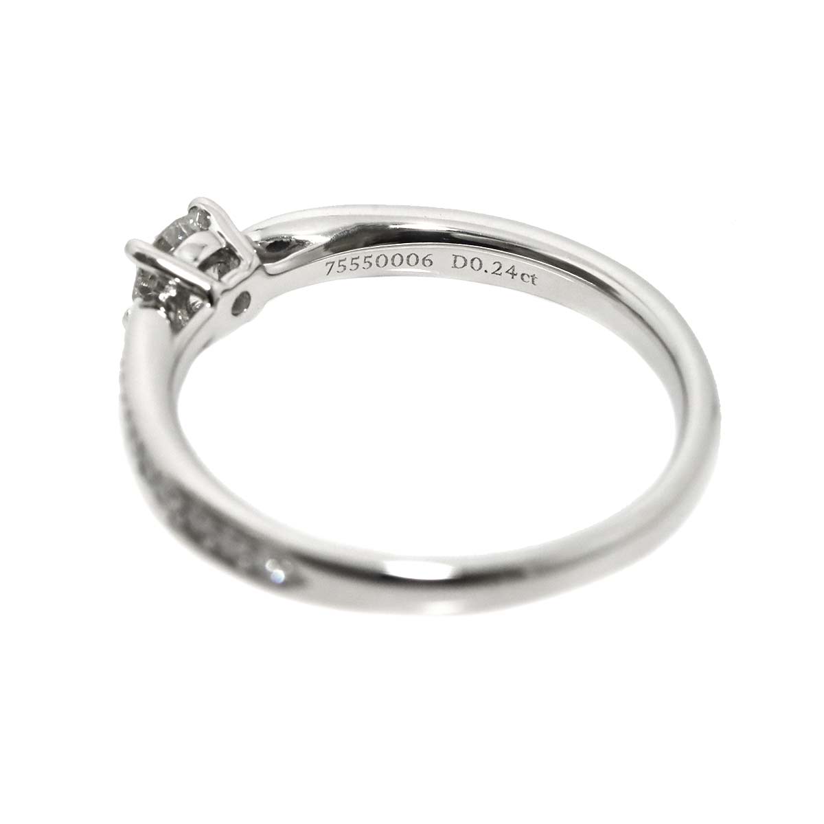 Harmony Diamond 0.24ct H/VVS2/3EX Ring Pt Size4.75-5(US)