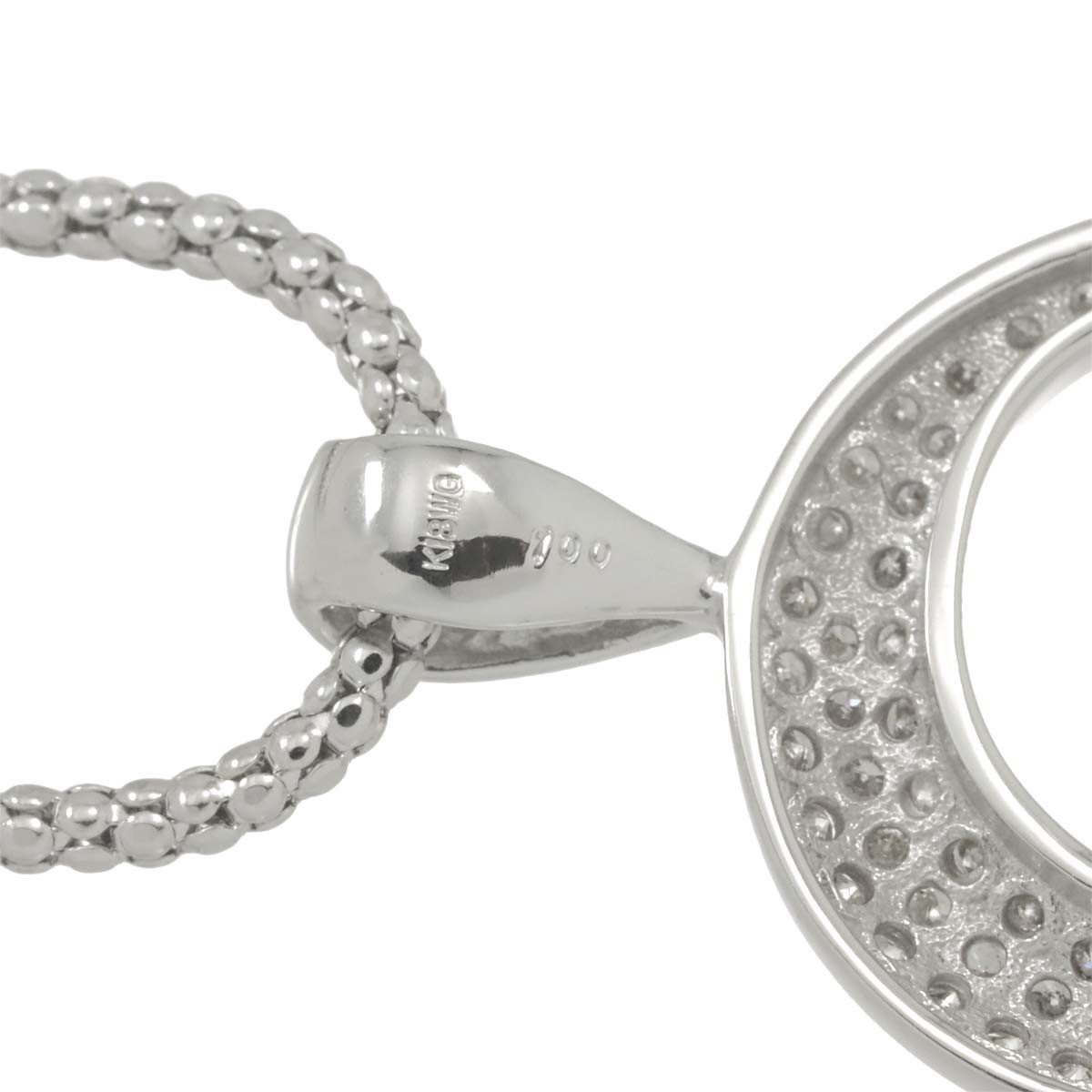 Diamond 1.00ct Necklace 18K WG White Gold 750