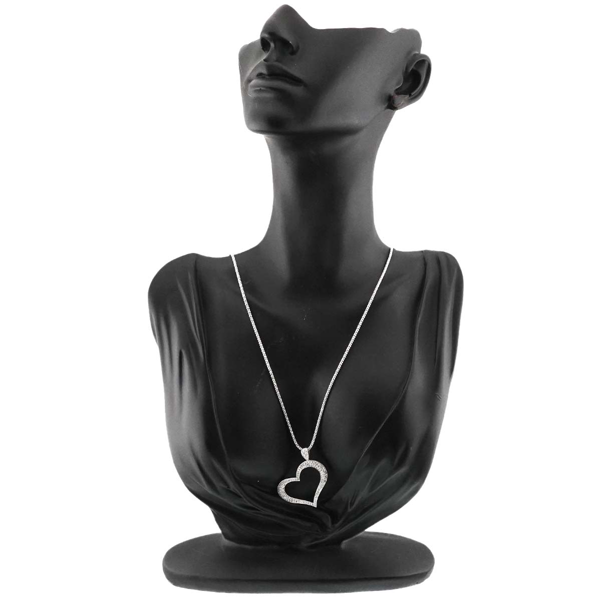 Diamond 1.00ct Necklace 18K WG White Gold 750