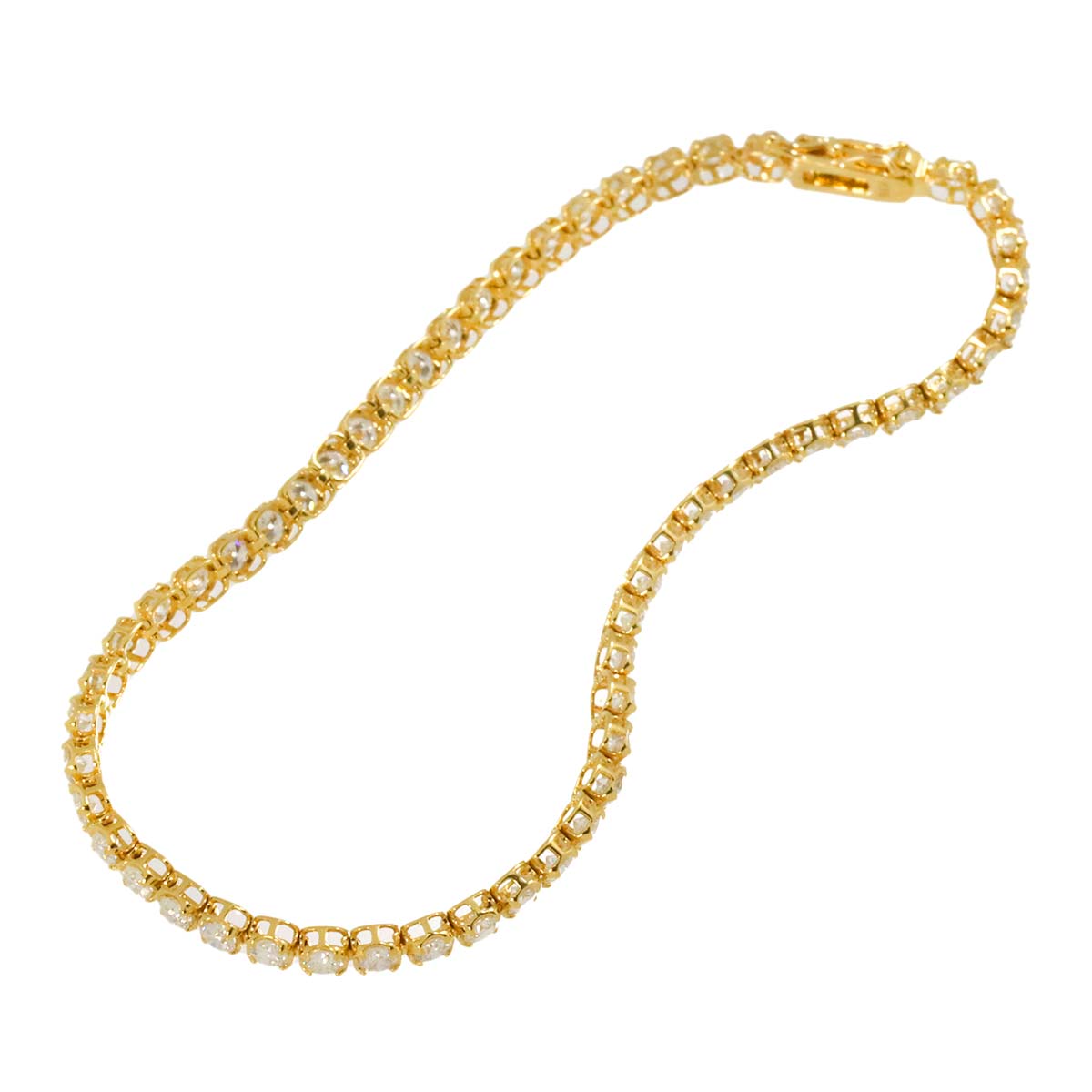 Diamond 3.00ct Bracelet K18 YG Yellow Gold 750