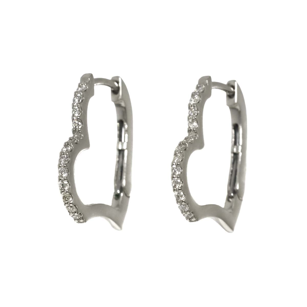 Diamond 0.10ct/0.10ct Earrings Pierced Pt Platinum