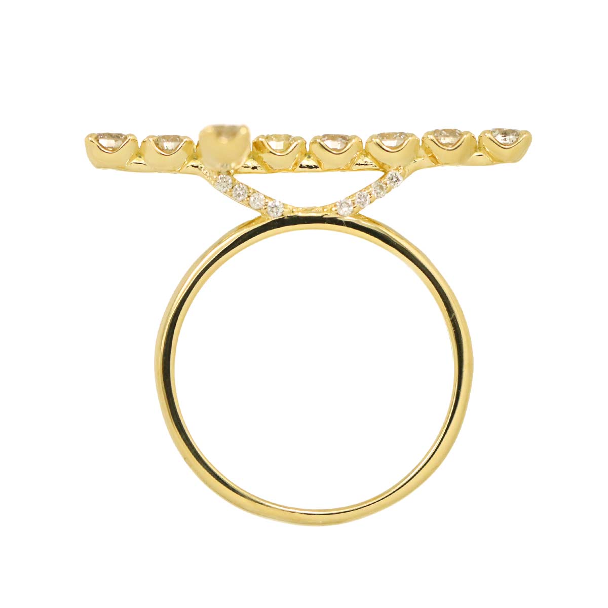 Diamond 1.00ct Ring 18K YG Yellow Gold 750 6(US)
