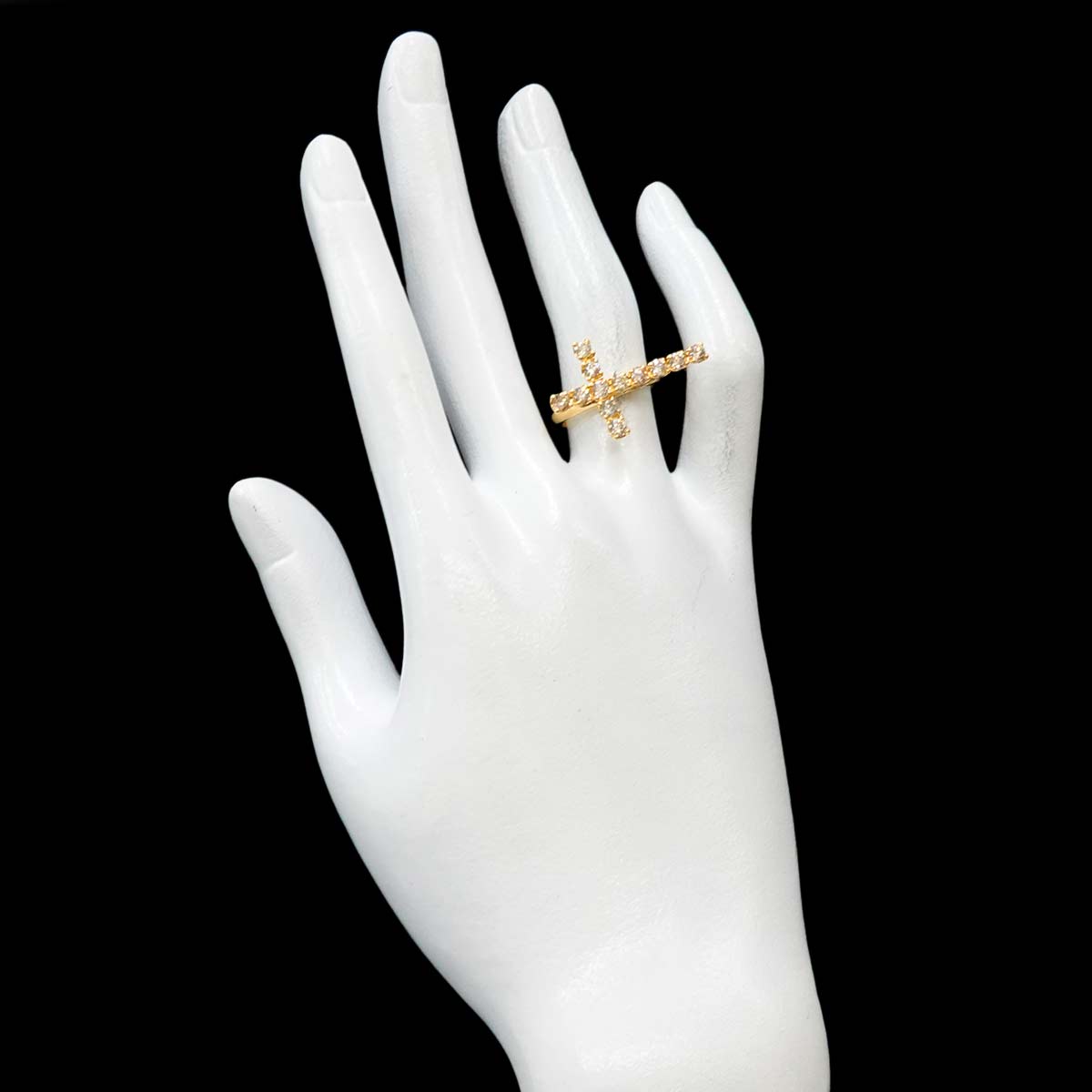 Diamond 1.00ct Ring 18K YG Yellow Gold 750 6(US)