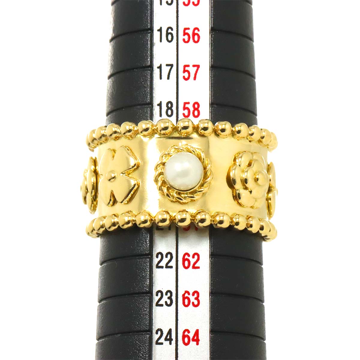 Akoya Pearl 4.4mm Ring 18K K18 YG 750 9(US)