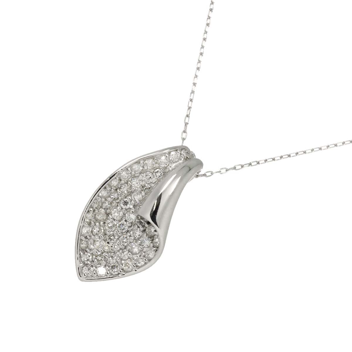 Diamond 0.70ct Necklace 18K WG White Gold 750