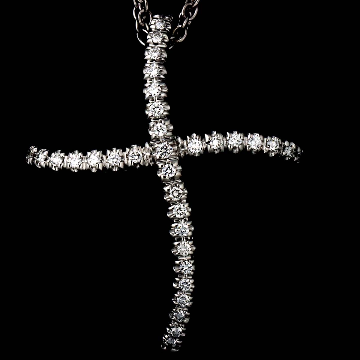 Diamond Necklace 18K WG 750