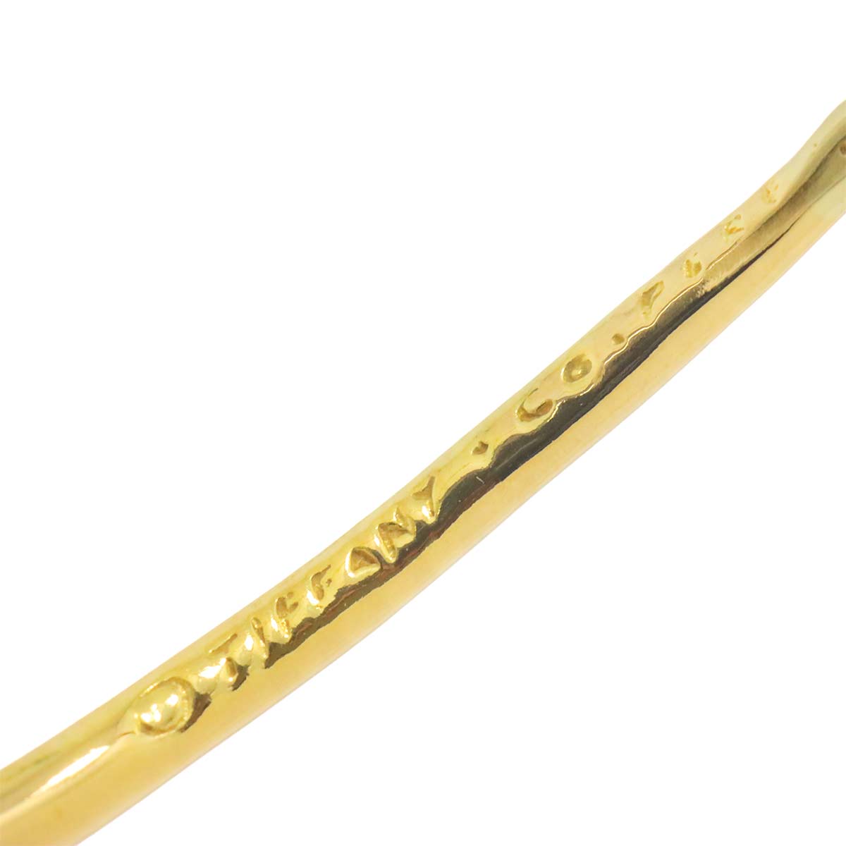 Open Heart Earrings Pierced 18K YG Yellow Gold 750