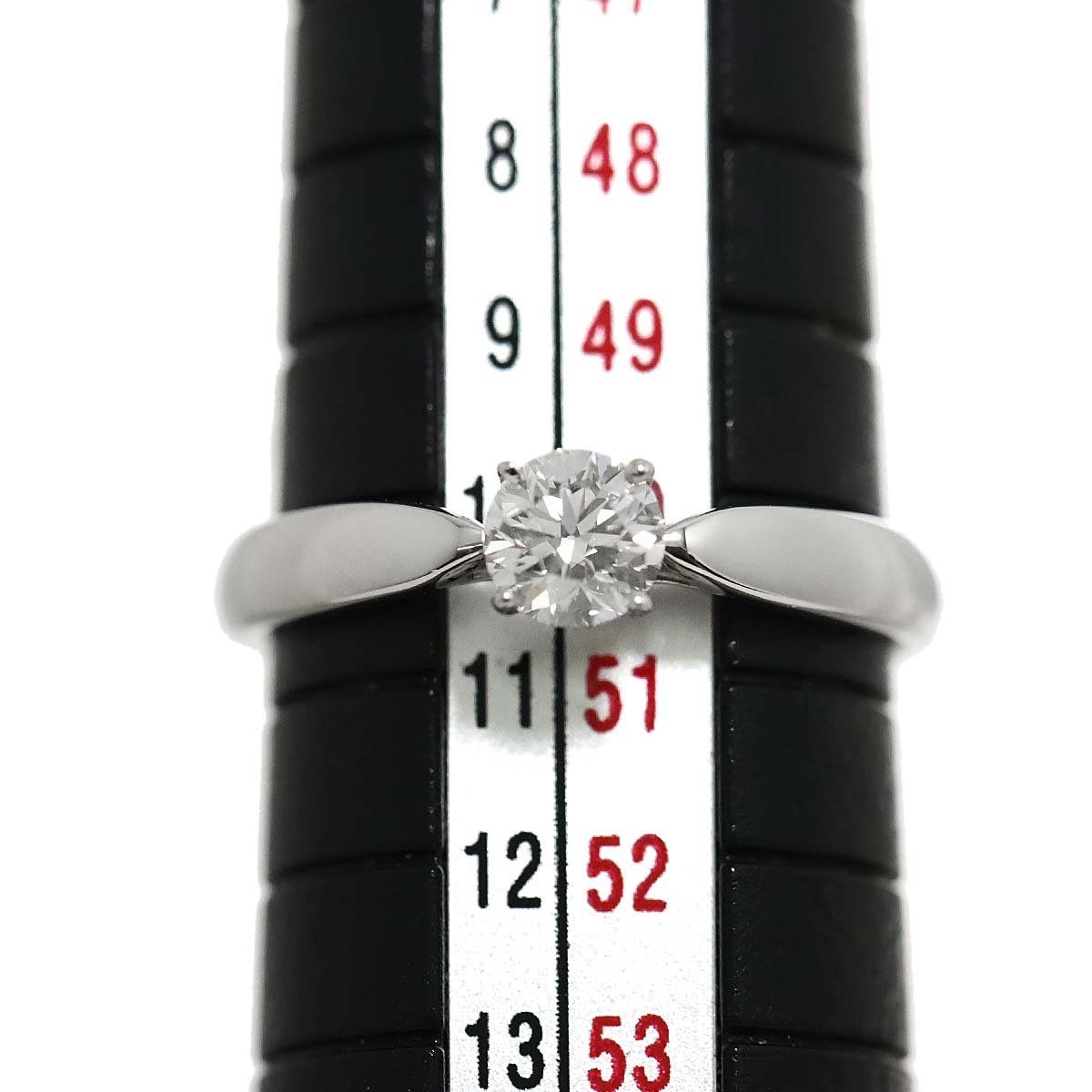 Diamond 0.36ct F/VVS2/3EX Ring Pt Platinum Size5.25(US)