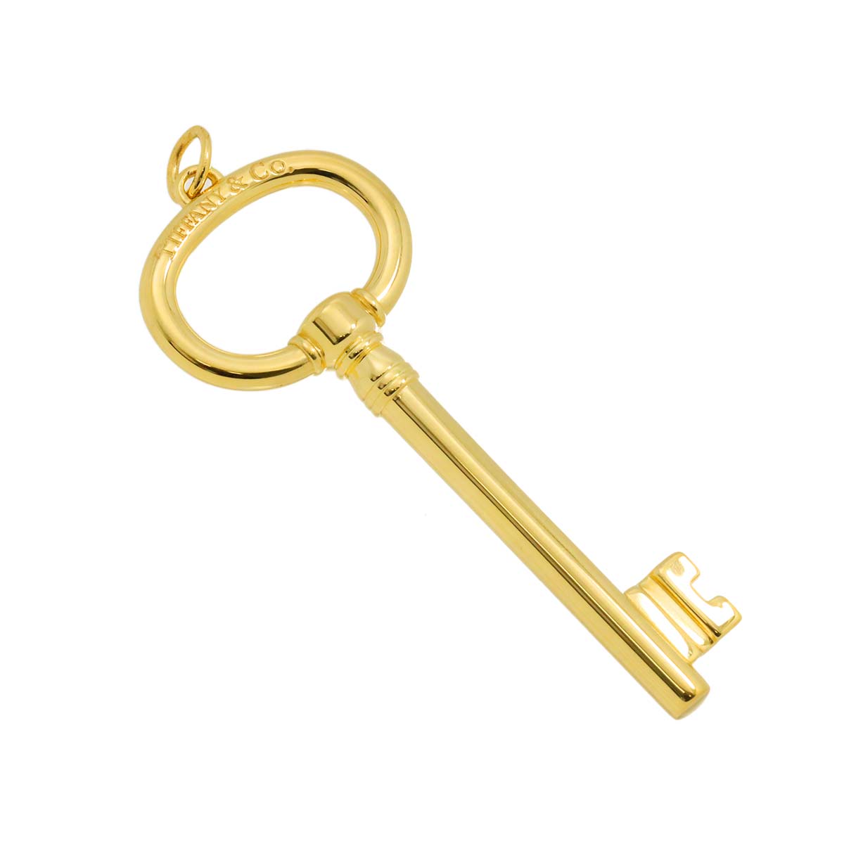 Oval Key Pendant Top 18K Yellow Gold 750