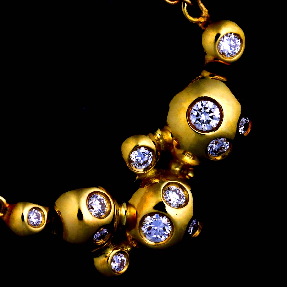 MOONLIGHT GRAPES Diamond Necklace 18K YG 750