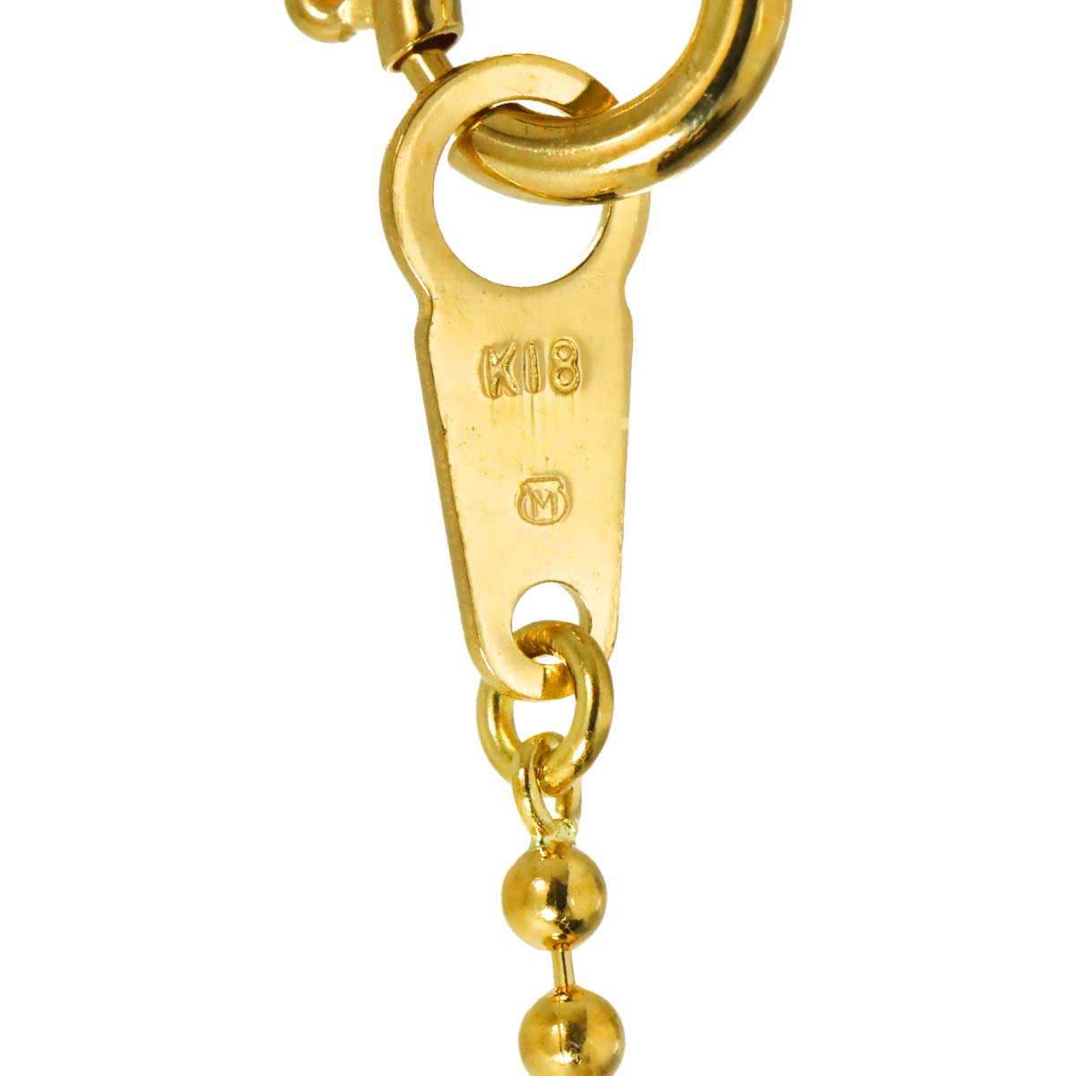 Baby Pearl 4.0mm Diamond Necklace 18K YG 750