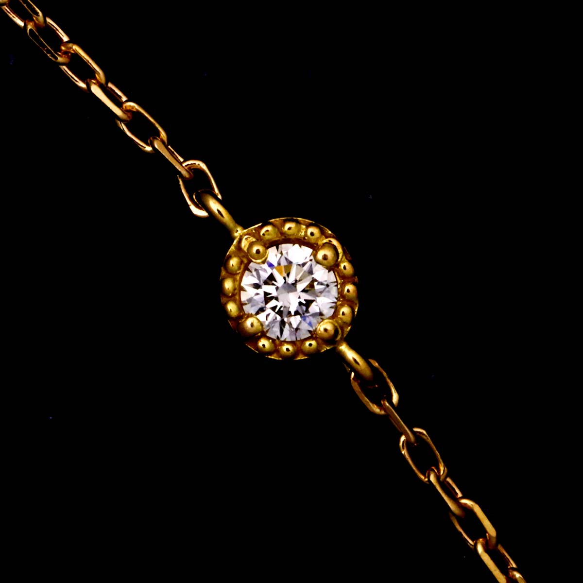 Diamond 0.03ct Bracelet 18K Yellow Gold 750