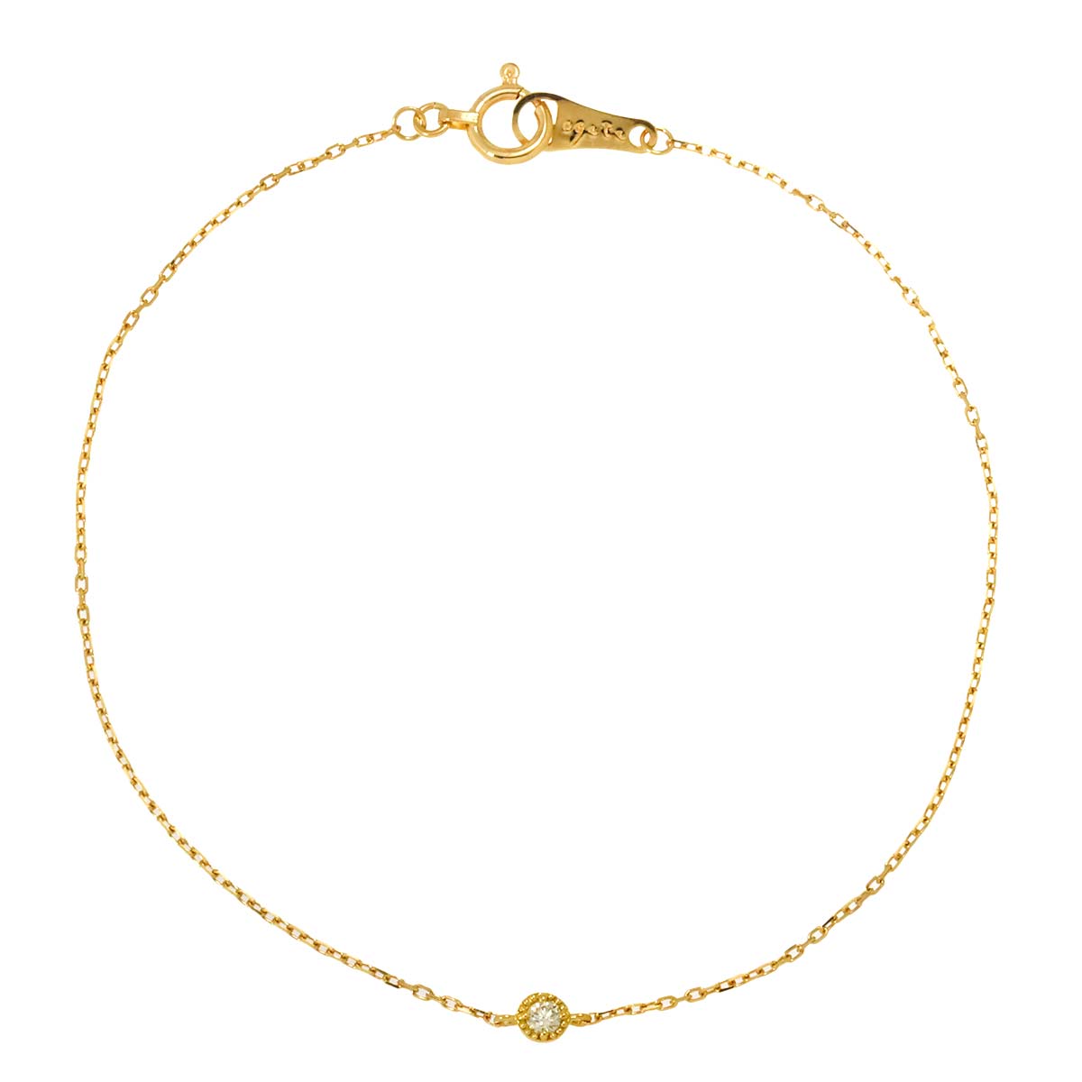 Diamond 0.03ct Bracelet 18K Yellow Gold 750