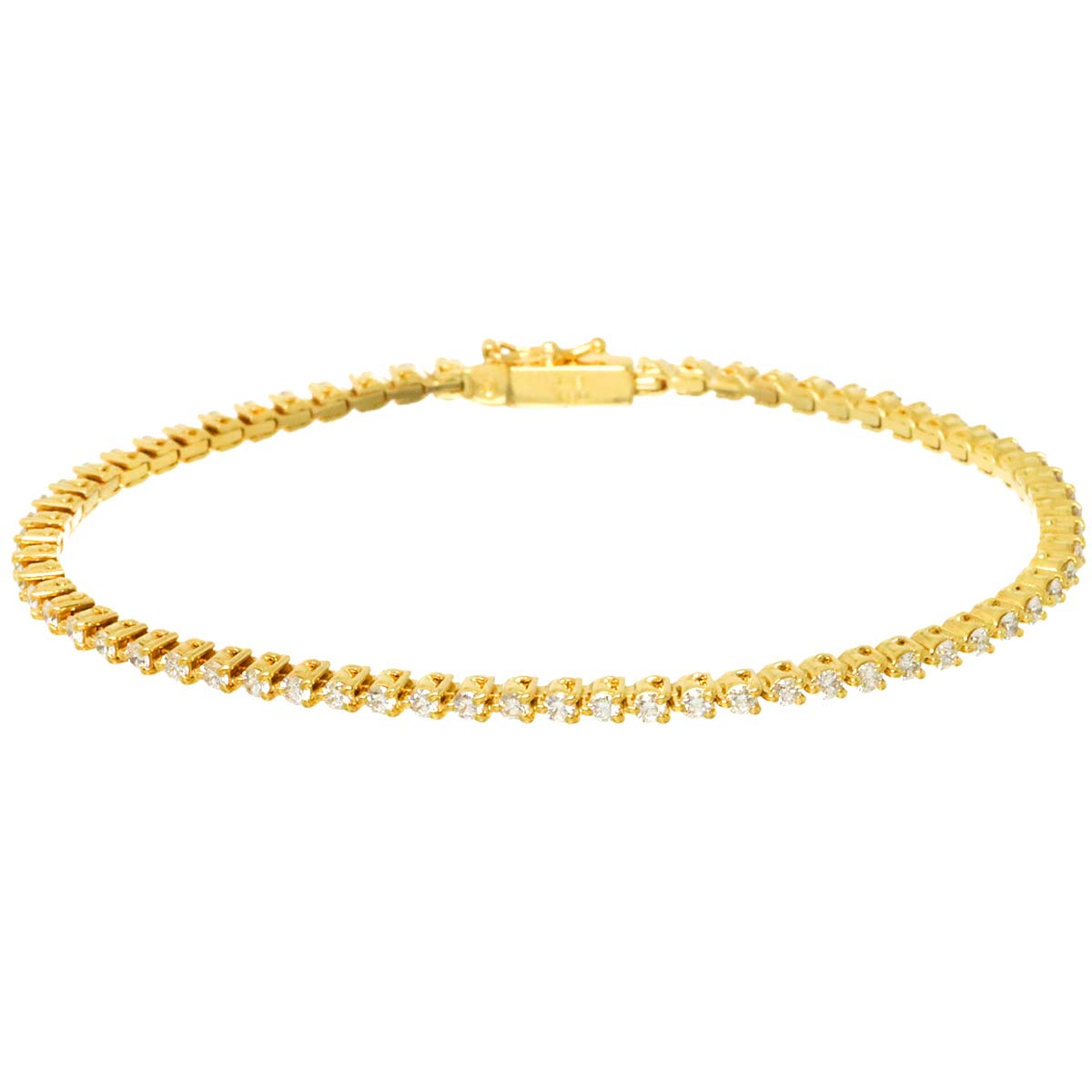 Diamond 1.80ct Bracelet 18K Yellow Gold 750