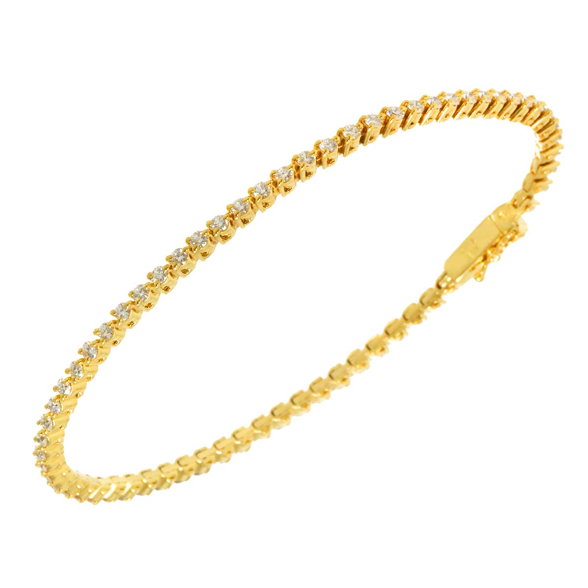 Diamond 1.80ct Bracelet 18K Yellow Gold 750