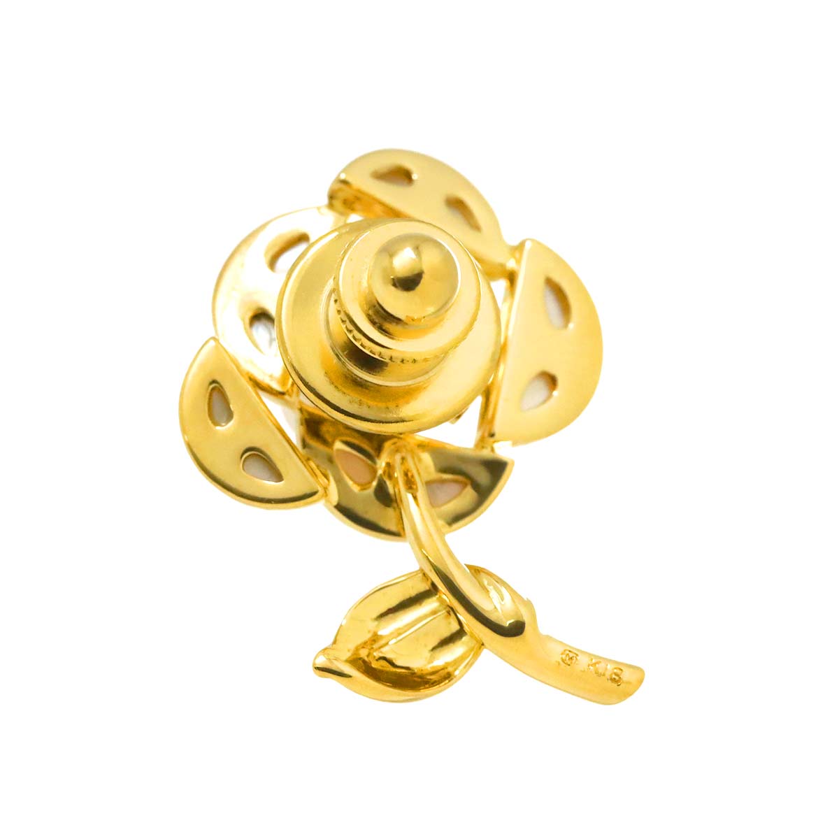 Akoya pearl 5.8mm Mother of Pearl Brooch 18K YG 750