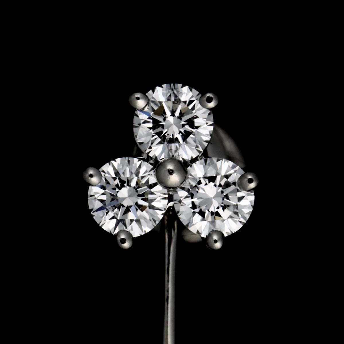 Aria Diamond Earrings Clip on Platinum