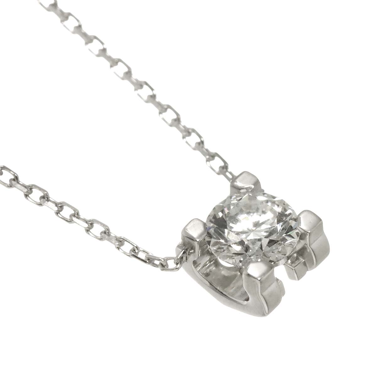 C De Diamond 0.50ct H/VVS1/3EX Necklace 18K WG 750
