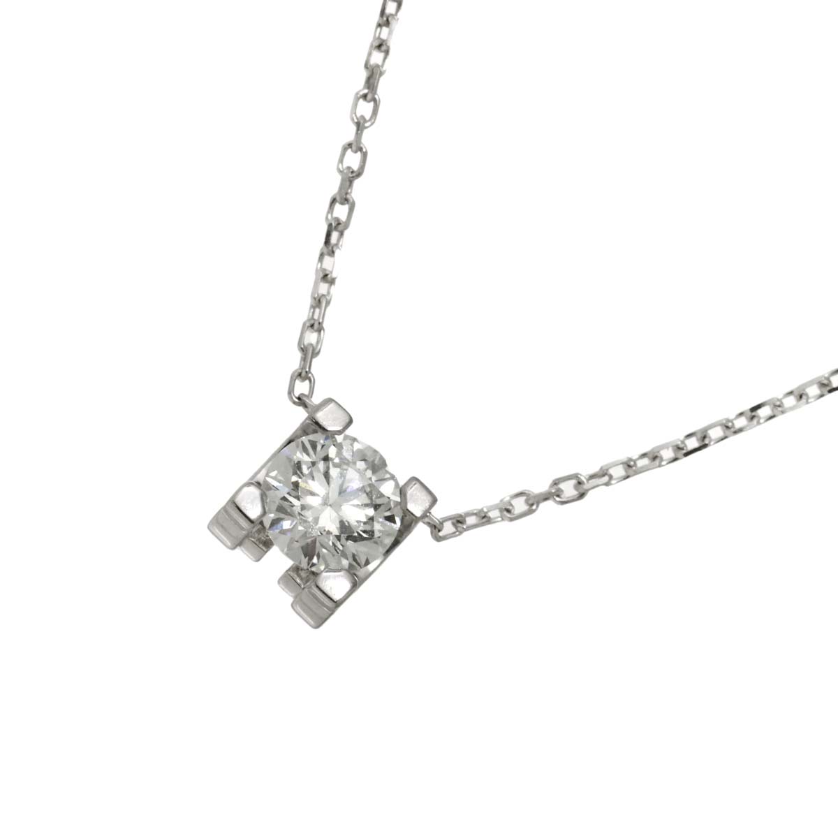 C De Diamond 0.50ct H/VVS1/3EX Necklace 18K WG 750