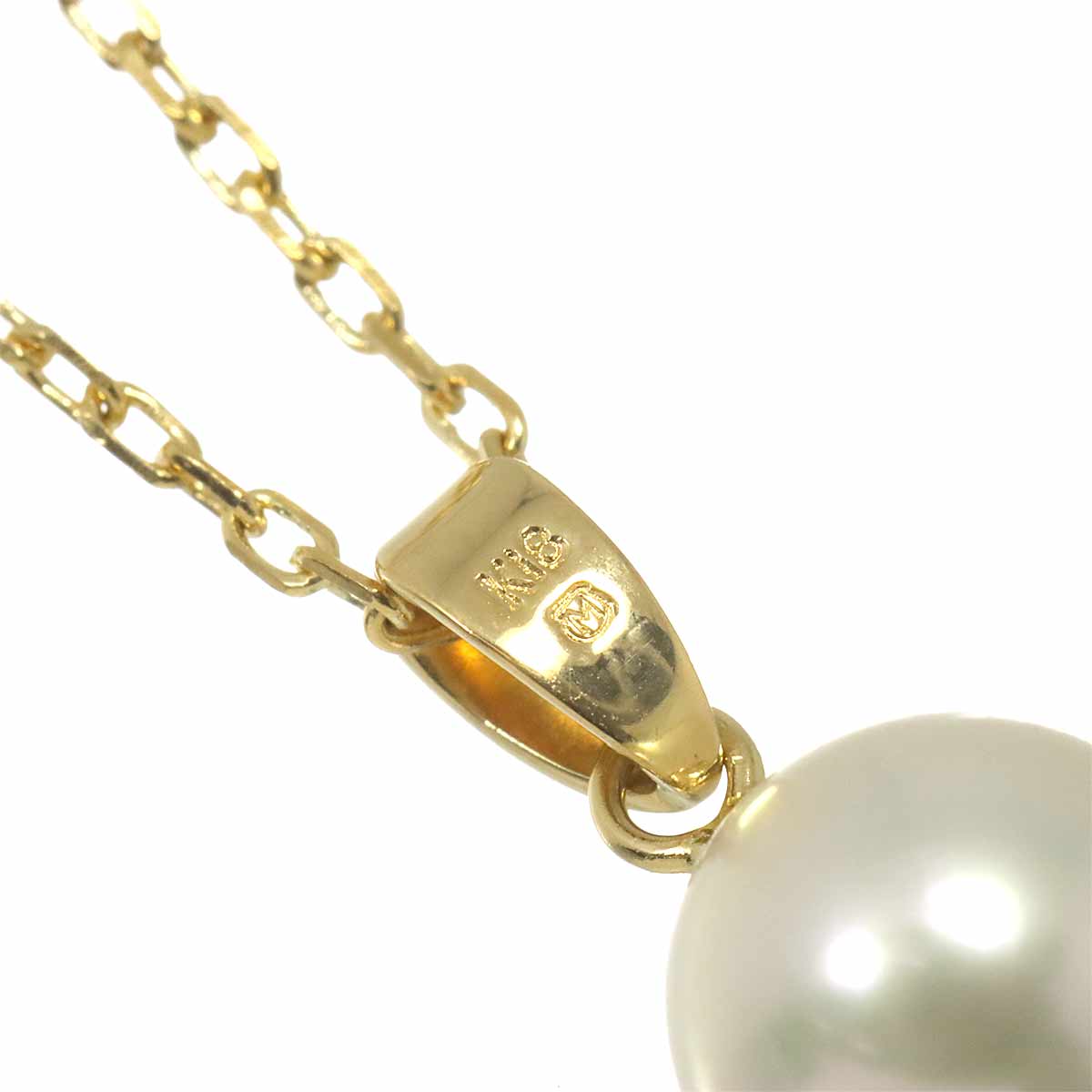 Akoya Pearl 7.7mm Necklace 18K YG 750