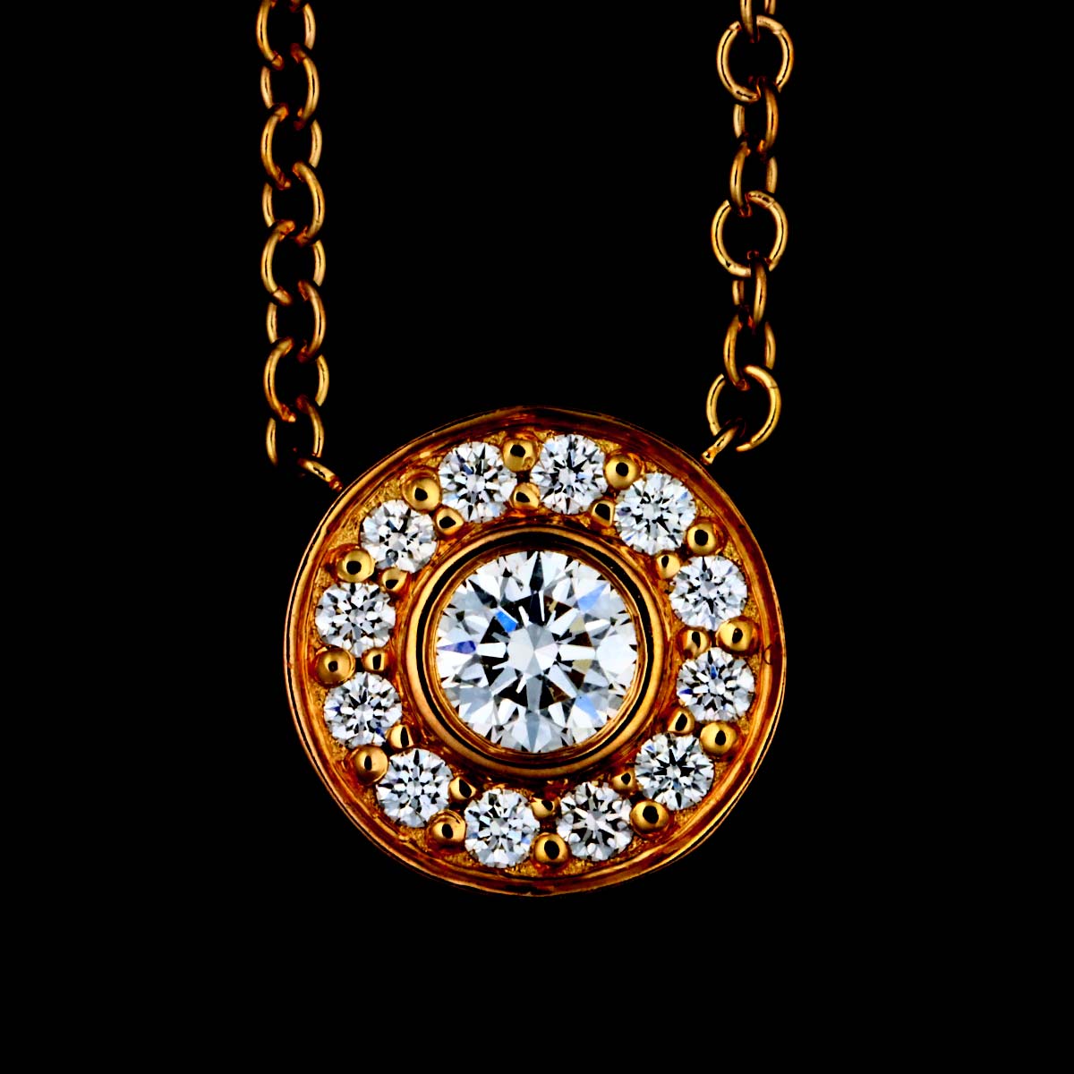 Circlet Diamond Necklace 18K PG 750