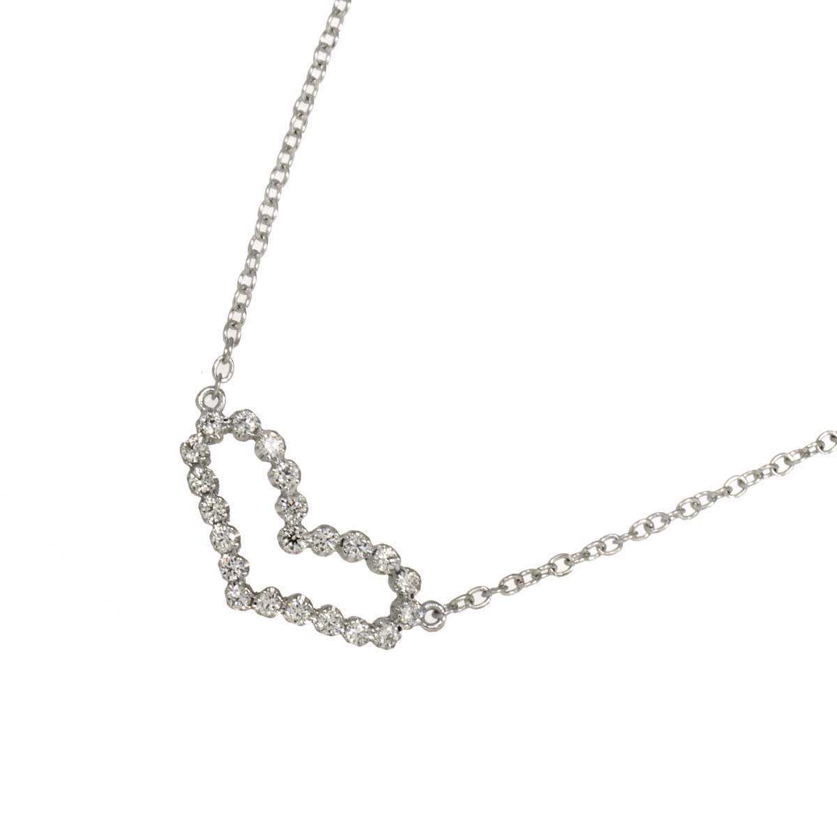 Diamond 0.13ct Necklace 18K White Gold 750