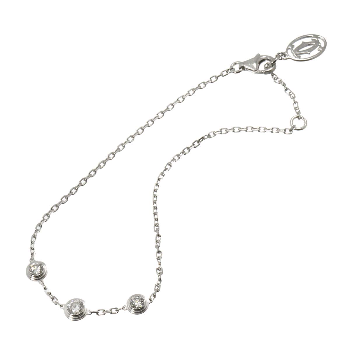 d Amour Diamond 3P Bracelet 18K White Gold 750