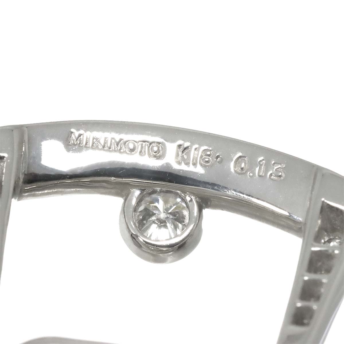 Boucle Akoya Pearl Diamond 0.13ct Bracelet Necklace 18K WG 750