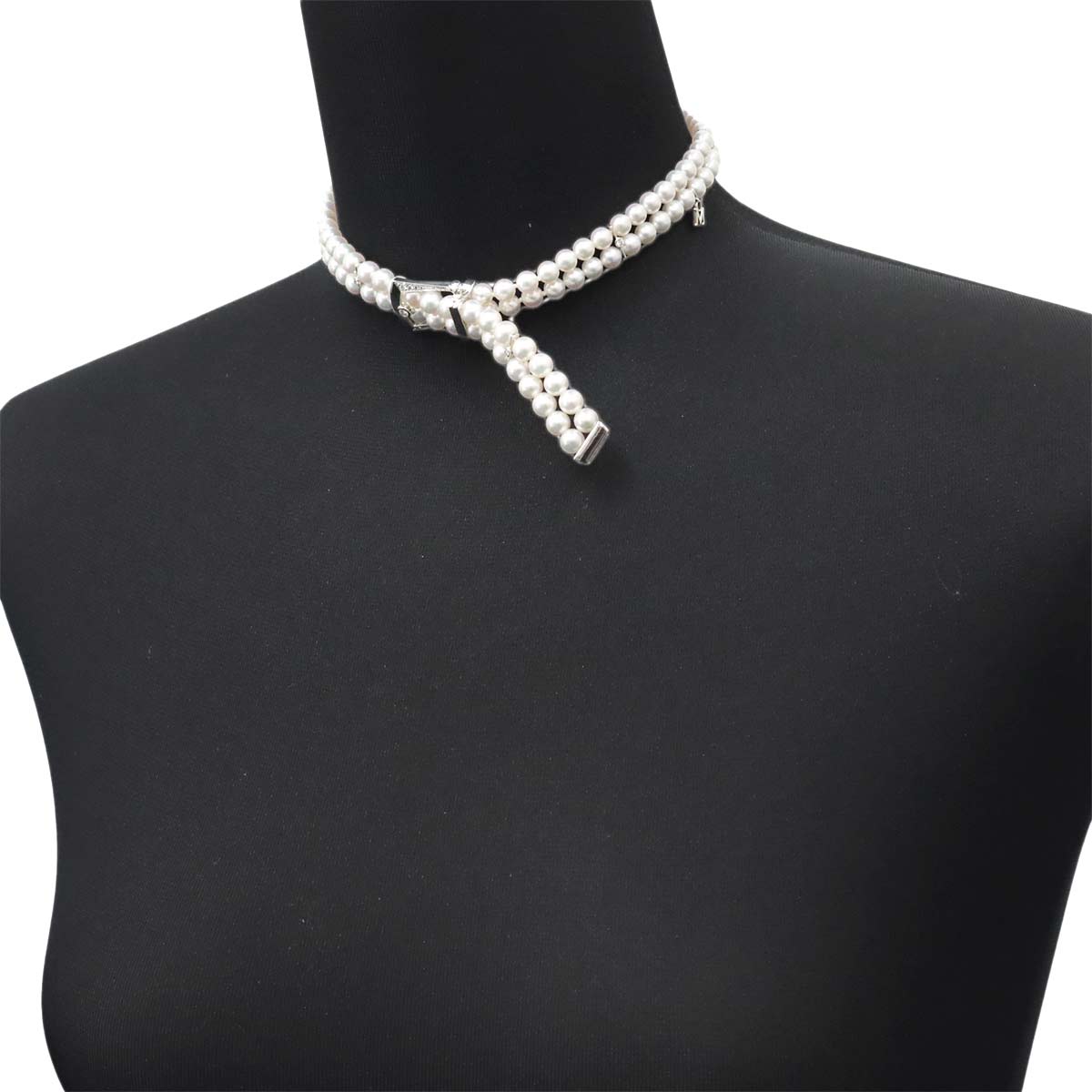 Boucle Akoya Pearl Diamond 0.13ct Bracelet Necklace 18K WG 750