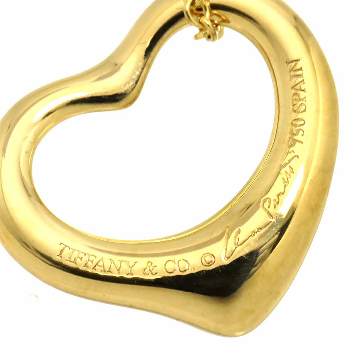 Open Heart Necklace 18K Yellow Gold 750