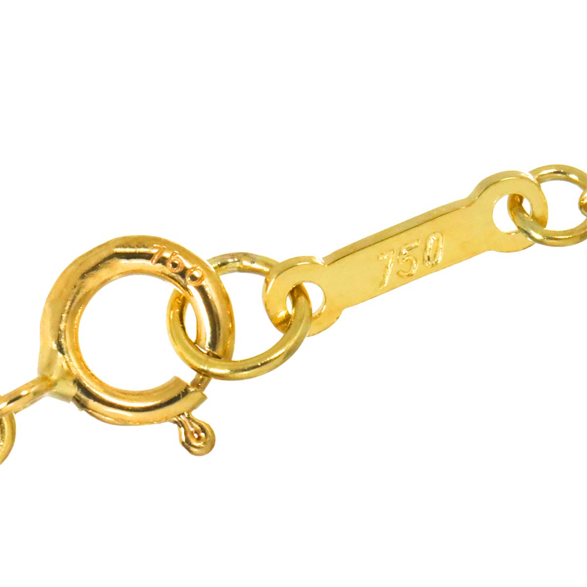 Open Heart Diamond Necklace 18K Yellow Gold 750