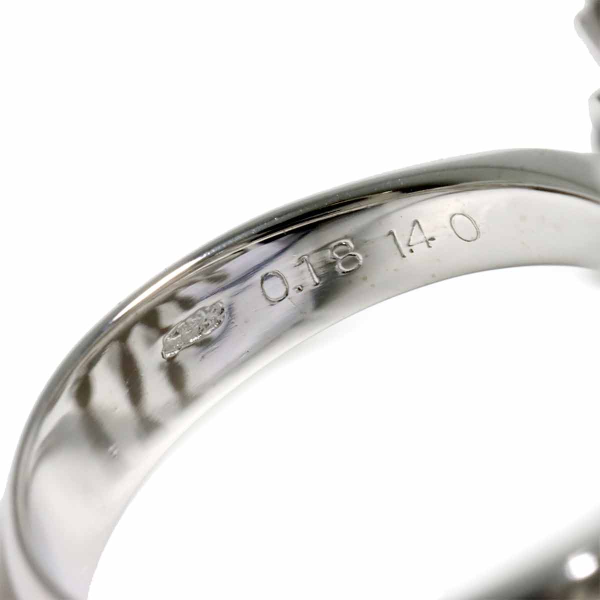 Diamond 0.18ct/1.40ct Ring 18K WG 750 Size5.5-5.75(US)