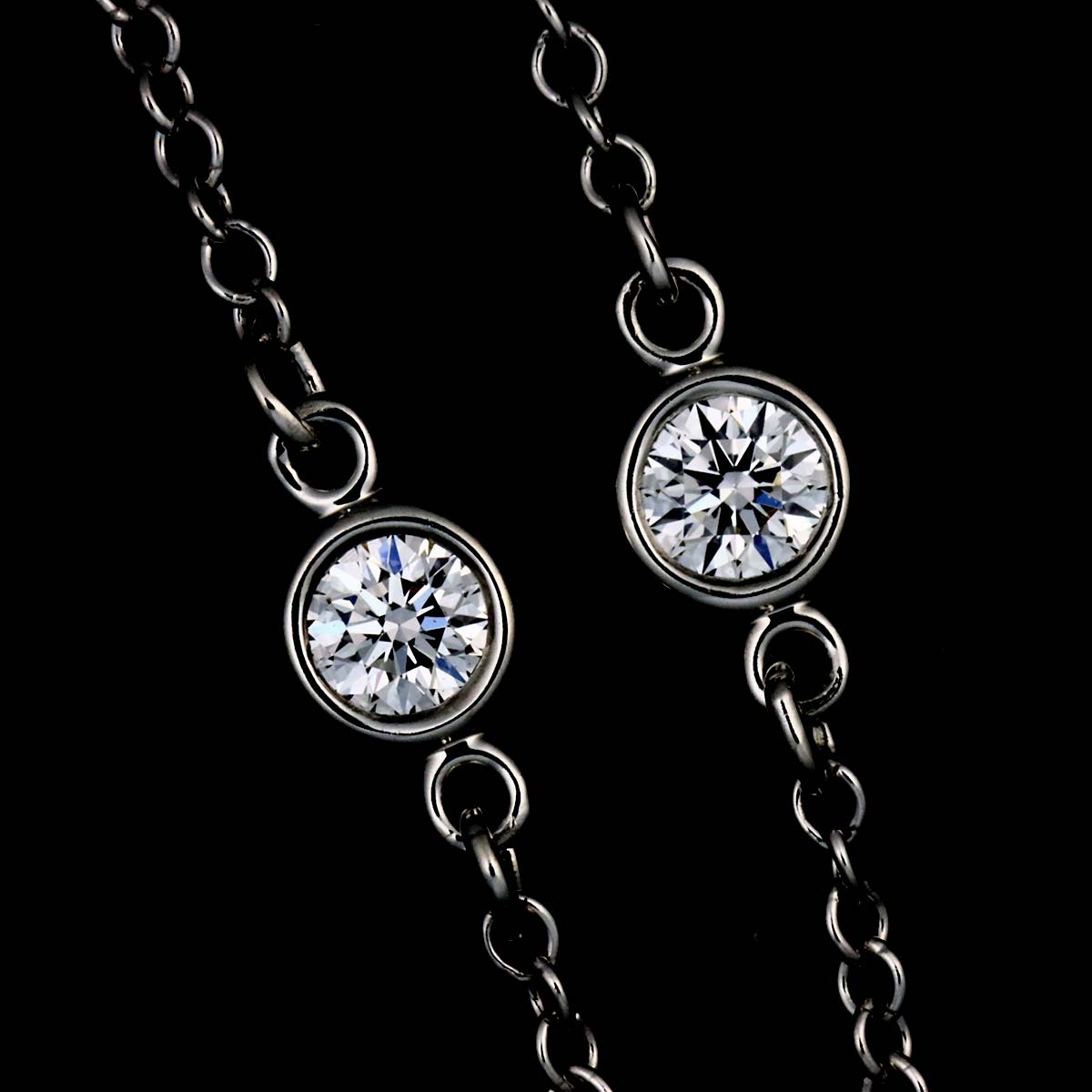 By The Yard Diamond 5P Necklace Platinum