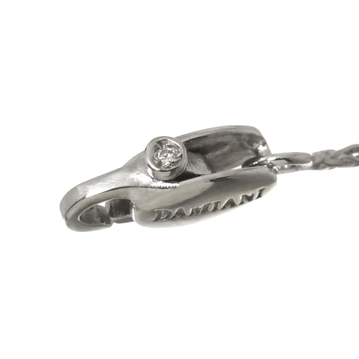 Mystery Cross Diamond Necklace 18K White Gold 750