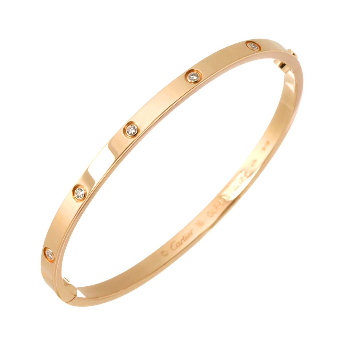 Love Bracelet SM Full Diamond 18K Pink Gold 750 Size16