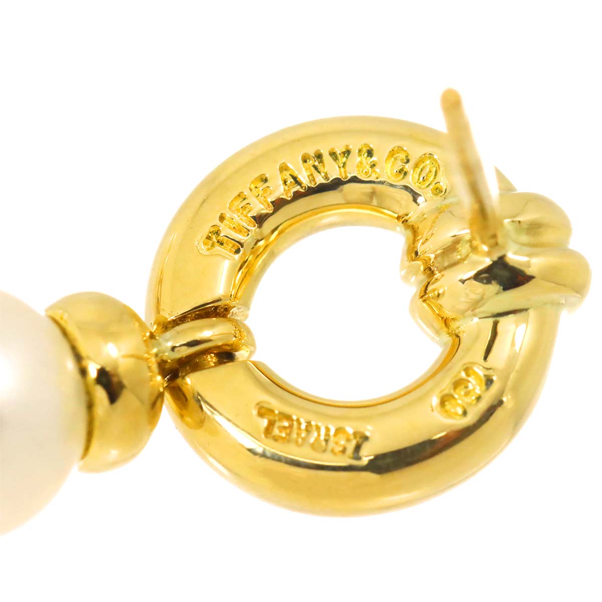 Doornock Akoya Pearl Diamond Earrings Pierced 18K 750