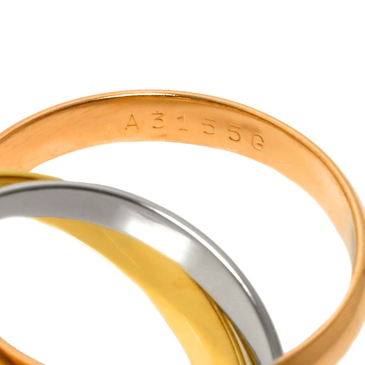 Trinity Ring 18K YG WG PG 750 Size53 6.25-6.5(US)