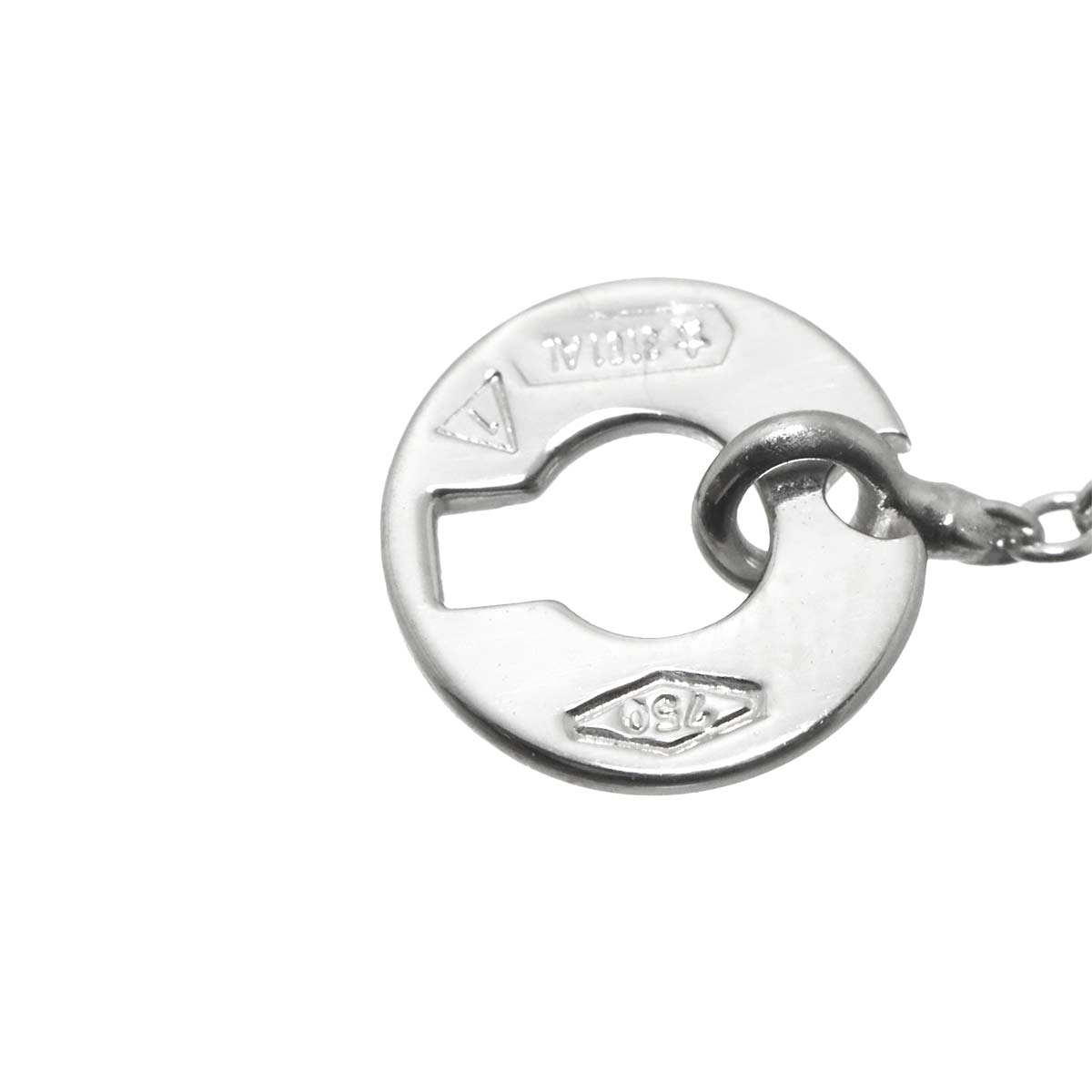 Diamond Necklace 18K WG PG 750