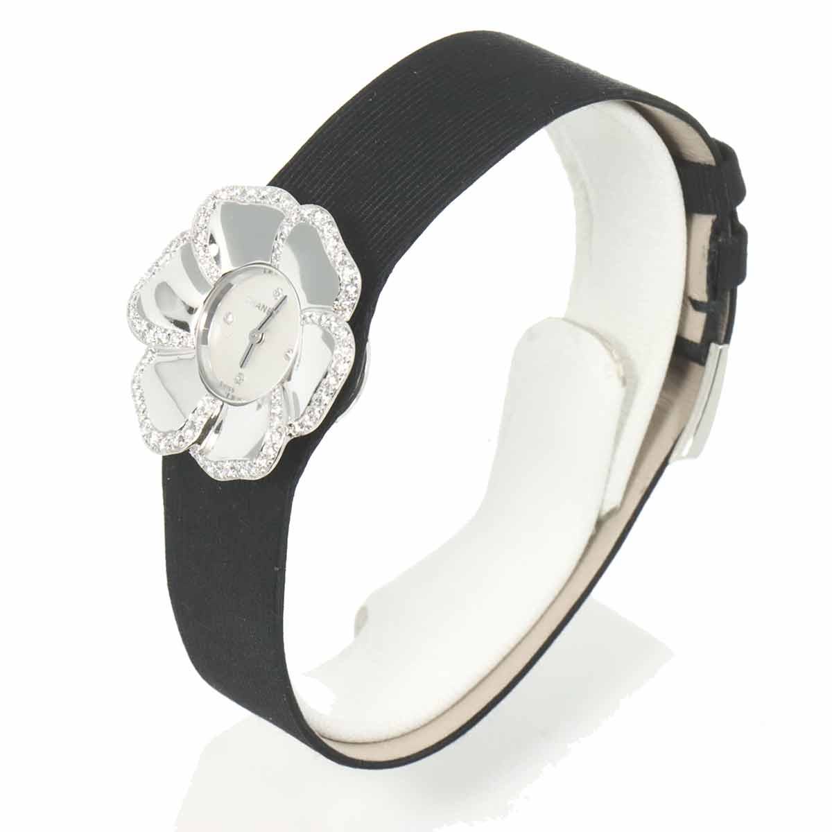 Camellia H1187 Quartz Diamond 750 WG White Shell Dial