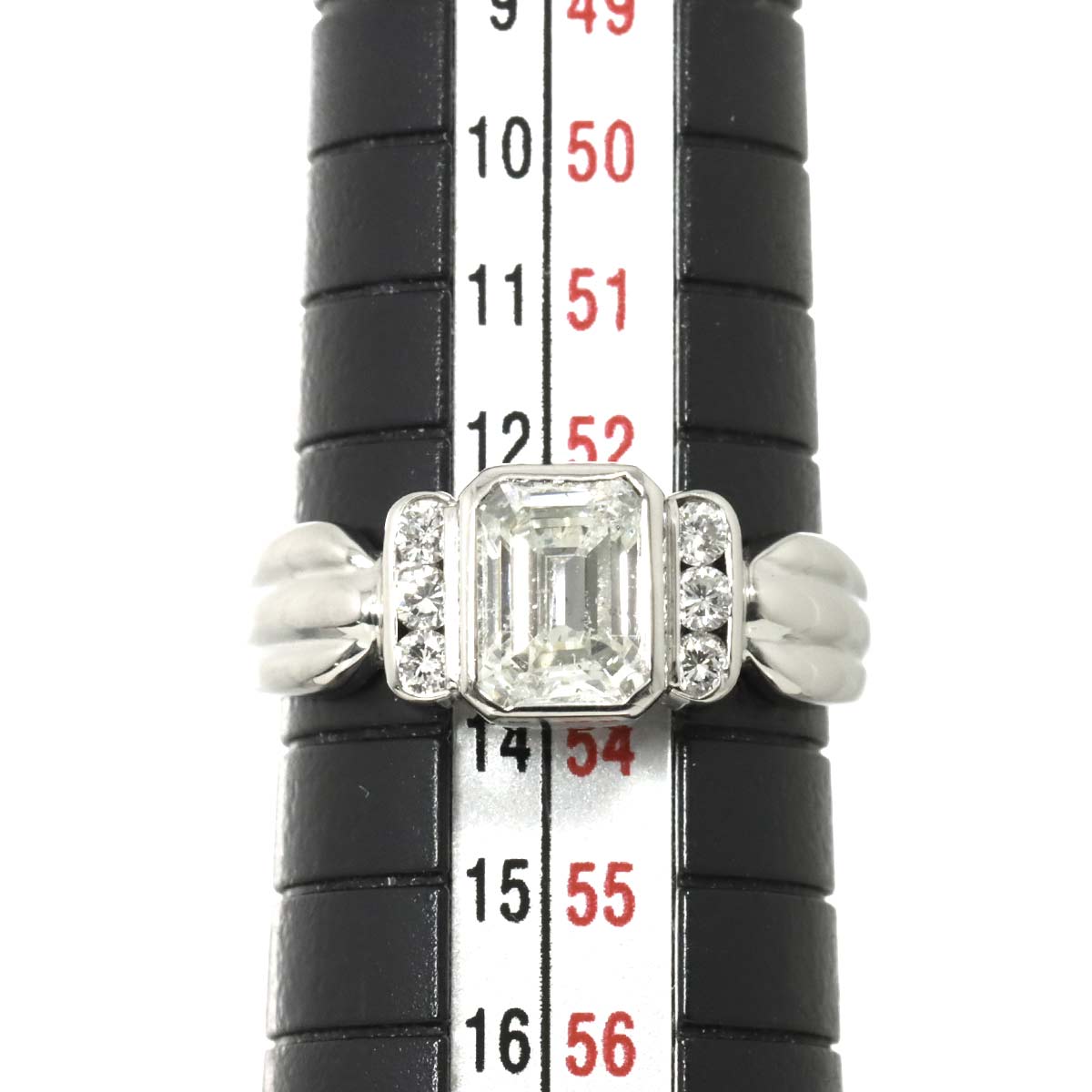 Diamond 1.104ct/0.18ct Ring Pt Platinum size6.25-6.5(US)