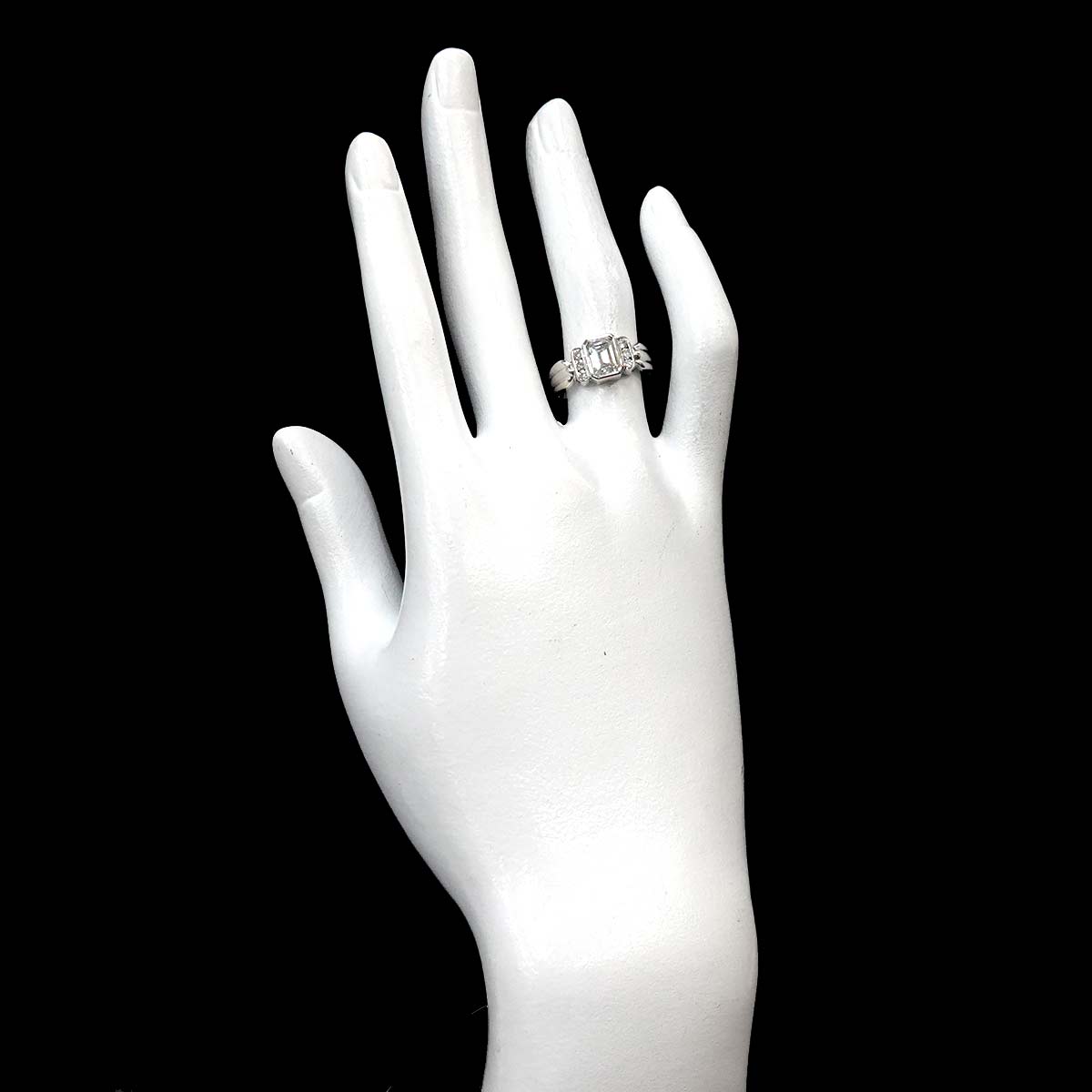 Diamond 1.104ct/0.18ct Ring Pt Platinum size6.25-6.5(US)