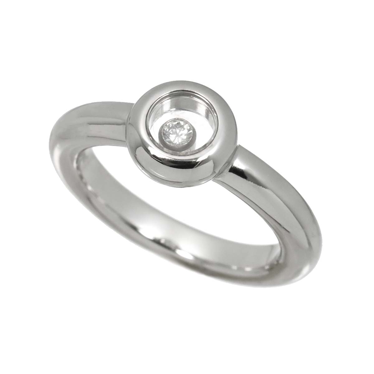 Happy Diamond Ring 18K White Gold 750 Size5.25-5.5(US)