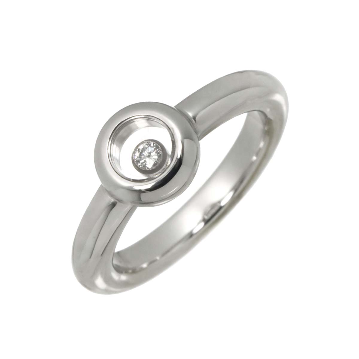 Happy Diamond Ring 18K White Gold 750 Size5.25-5.5(US)