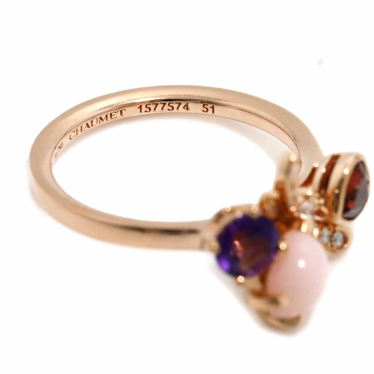 Multi Stone Diamond 0.08ct 18K PG 750 size51 5.5-5.75(US) 90302714